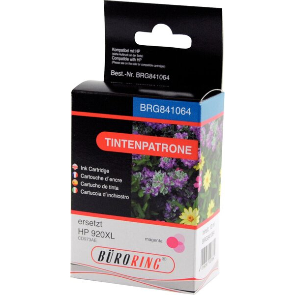 Büroring Druckerpatrone BRG841064 (kompatibel mit HP), magenta, ca. 815 Seiten 4016058027384 Büroring