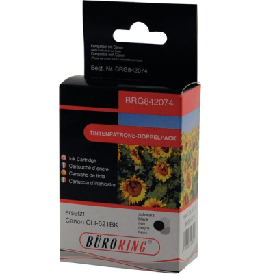 Druckerpatrone BRG842074 (kompatibel mit Canon), fotoschwarz, 2 x 9 ml