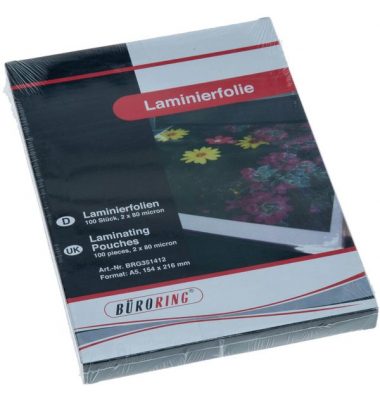 Laminierfolien A5 2 x 80 mic glänzend