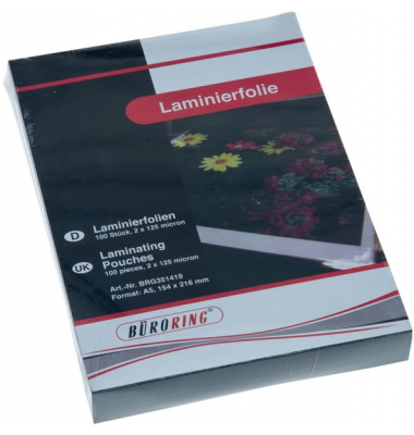 Laminierfolien A5 2 x 125 mic glänzend