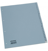 Kunststoffregister BRG620181, 1 bis 31, A4, 125µm, graue Taben