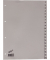 Büroring Register, 1-20, A4, PP-Folie, grau, 125 my