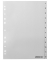 Kunststoffregister BRG620179, 1 bis 12, A4, 125&micro;m, graue Taben, 12-teilig