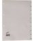 Büroring Register, 1-10, A4, PP-Folie, grau, 125 my