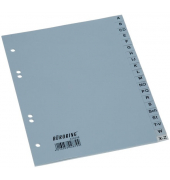 Register A-Z A5 0,125mm graue Taben 20-teilig