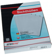 Sichthüllen BRG620101 Standard, A4, orange, transparent genarbt, oben & rechts offen, 0,12mm