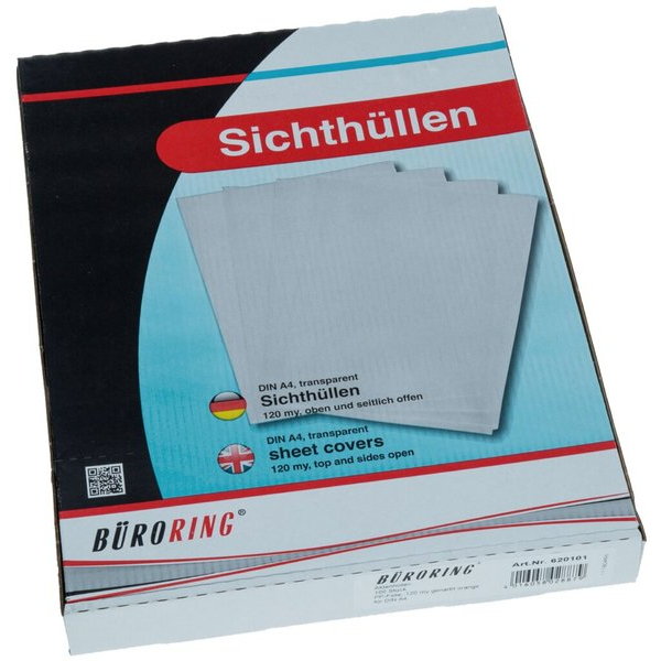 4016058028879 - Sichthüllen BRG620101 Standard A4 orange transparent genarbt oben & rechts offen 012mm 4016058028879 Büroring 4016058028879 - Sichthüllen BRG620101 Standard A4 orange transparent genarbt oben & rechts offen 012mm 4016058028879 Büroring