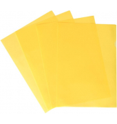 Sichthüllen BRG620085, A4, gelb, transluzent genarbt, oben & rechts offen, 