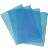 Sichthüllen BRG620082, A4, blau, transluzent genarbt, oben & rechts offen, 