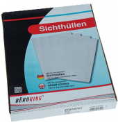 Sichthüllen BRG620080 Standard, A4, transparent genarbt, oben & rechts offen, 0,12mm