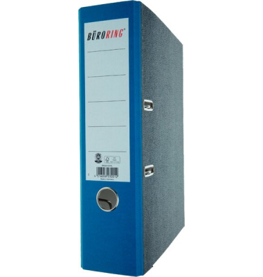 Ordner 201031BL, A4 80mm breit Karton Wolkenmarmor blau