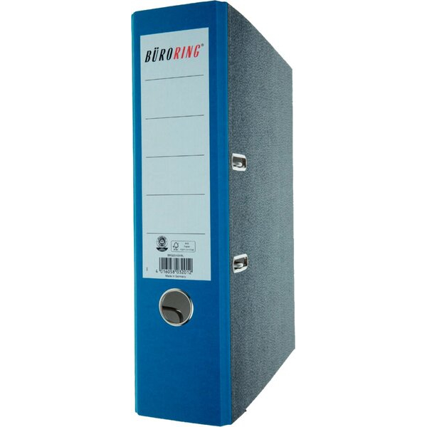 4016058032012 - Ordner 201031BL A4 80mm breit Karton Wolkenmarmor blau 4016058032012 Büroring