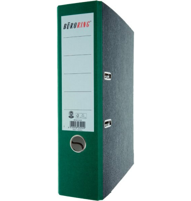 Ordner 201031GN, A4 80mm breit Karton Wolkenmarmor grün