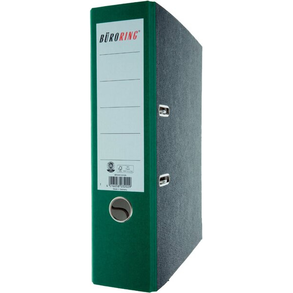 4016058032029 - Ordner 201031GN A4 80mm breit Karton Wolkenmarmor grün 4016058032029 Büroring