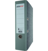 Ordner 201031GR, A4 80mm breit Karton Wolkenmarmor grau