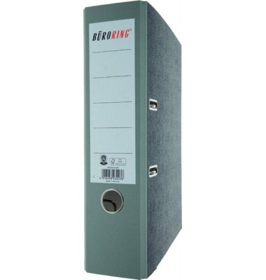 Ordner 201031GR, A4 80mm breit Karton Wolkenmarmor grau