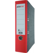 Ordner 201031RT, A4 80mm breit Karton Wolkenmarmor rot