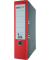 Ordner 201031RT, A4 80mm breit Karton Wolkenmarmor rot