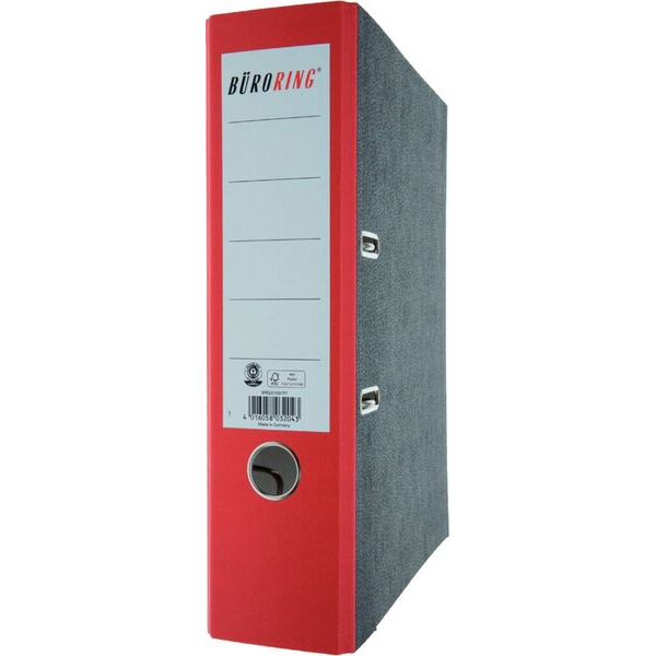 4016058032043 - Ordner 201031RT A4 80mm breit Karton Wolkenmarmor rot 4016058032043 Büroring
