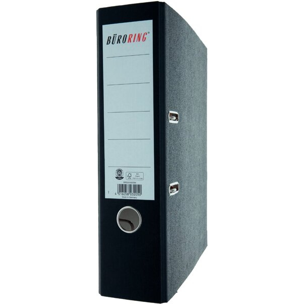 4016058032050 - Ordner 201031SW A4 80mm breit Karton Wolkenmarmor schwarz 4016058032050 Büroring