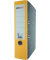Ordner 201031GE, A4 80mm breit Karton Wolkenmarmor gelb