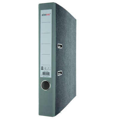 Ordner 201030GR, A4 50mm schmal Karton Wolkenmarmor grau