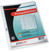 Prospekthüllen BRG620255 mit Klappe, A4 transluzent genarbt, rechts offen mit Klappe, 0,135mm