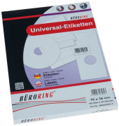 Etiketten 500017, wei&szlig;, 70x36mm, rechteckig