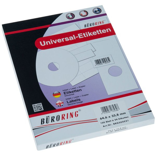 4016058035396 - Etiketten 646 x 338 mm weiß 2400 Stück 4016058035396 Bürori