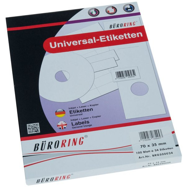 4016058035457 - Etiketten 70 x 35 mm weiß 2400 Stück 4016058035457 5 4016058035457 - Etiketten 70 x 35 mm weiß 2400 Stück 4016058035457 5