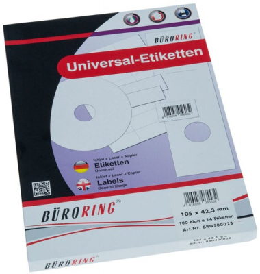 Etiketten 500028, wei&szlig;, 105x42,3mm, rechteckig