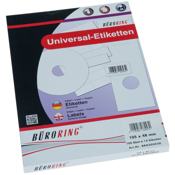 4016058035570 - Etiketten 105 x 48 mm weiß 1200 Stück 4016058035570 4016058035570 - Etiketten 105 x 48 mm weiß 1200 Stück 4016058035570