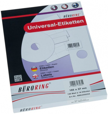Etiketten 105 x 37 mm weiß