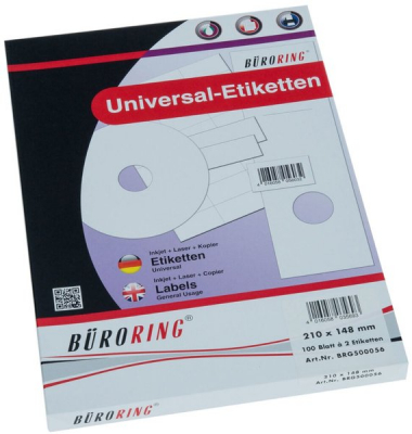 Etiketten 500056, wei&szlig;, 210x148mm, rechteckig