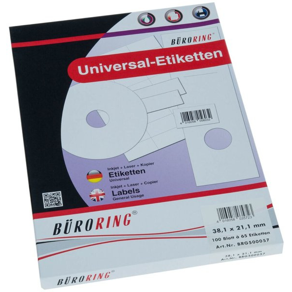 4016058035723 - Etiketten 381 x 211mm weiß 6500 Stück 4016058035723 Bürorin 4016058035723 - Etiketten 381 x 211mm weiß 6500 Stück 4016058035723 Bürorin