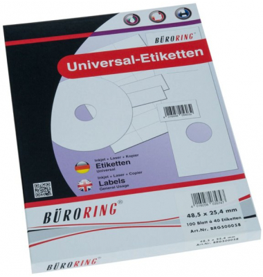 Etiketten 48,5 x 25,4 mm weiß