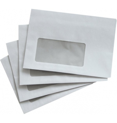 Briefumschlag 307009, C6, mit Fenster, selbstklebend, 75g, weiß