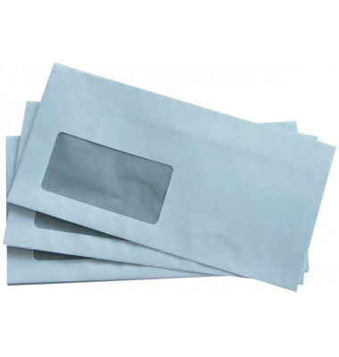 Briefumschlag 307136, Din Lang, mit Fenster, haftklebend, 80g, weiß