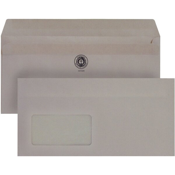 4016058036065 - Briefumschlag 307142 Din Lang mit Fenster selbstklebend 75g grau 4016058036065 1000 Stück