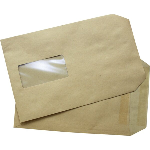 4016058036089 - Versandtaschen C5 mit Fenster selbstklebend 90g braun 4016058036089 500 Stück