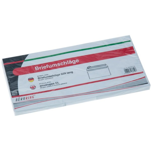 4016058036126 - Briefumschlag 307109 Din Lang ohne Fenster haftklebend 80g weiß 4016058036126 25 Stück