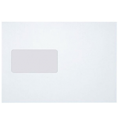 Versandtaschen 307212, C5, mit Fenster, selbstklebend, 90g, weiß