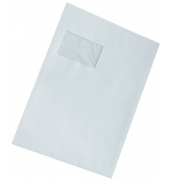 Versandtaschen C4 mit Fenster haftklebend 120g weiß