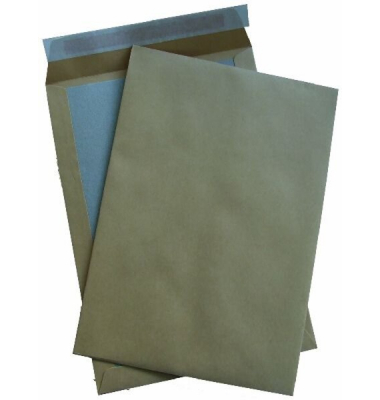Versandtaschen B4 ohne Fenster mit Papprückwand haftklebend 110g braun