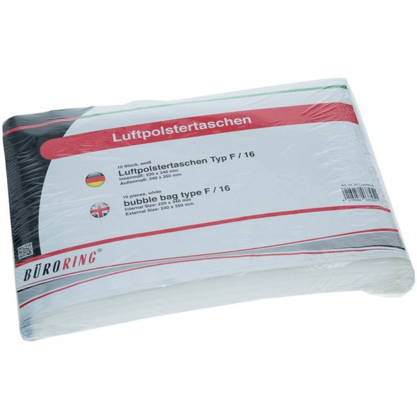 4016058037451 - Luftpolstertasche F 10er 16 F Innenmaß 220x340mm weiß 4016058037451 307618 10 Stück 4016058037451 - Luftpolstertasche F 10er 16 F Innenmaß 220x340mm weiß 4016058037451 307618 10 Stück