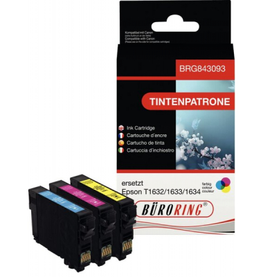 Druckerpatrone BRG843093 (kompatibel zu Epson), cyan/magenta/yellow, ca. 3x500 Seiten