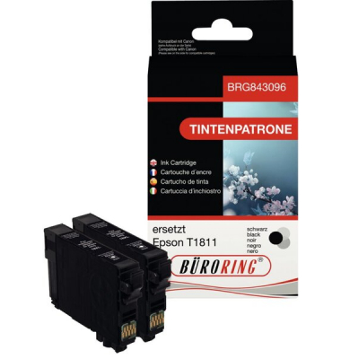 Druckerpatrone BRG843096 (kompatibel mit Epson), schwarz, ca. 2x525 Seiten