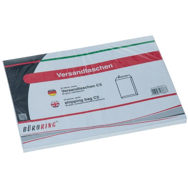 4016058038687 - Versandtaschen 307211 C5 ohne Fenster haftklebend 90g weiß 4016058038687 25 Stück