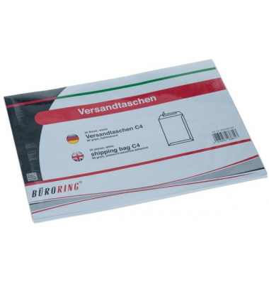 Versandtaschen C4 ohne Fenster haftklebend 90g weiß