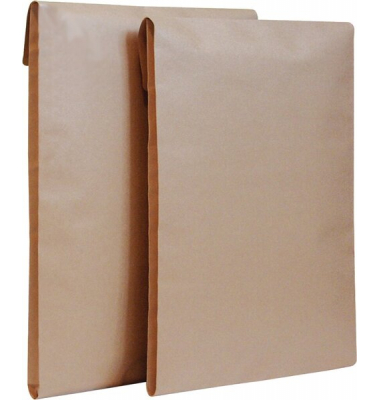 Faltentaschen C4 ohne Fenster 40mm Falte haftklebend 130g braun